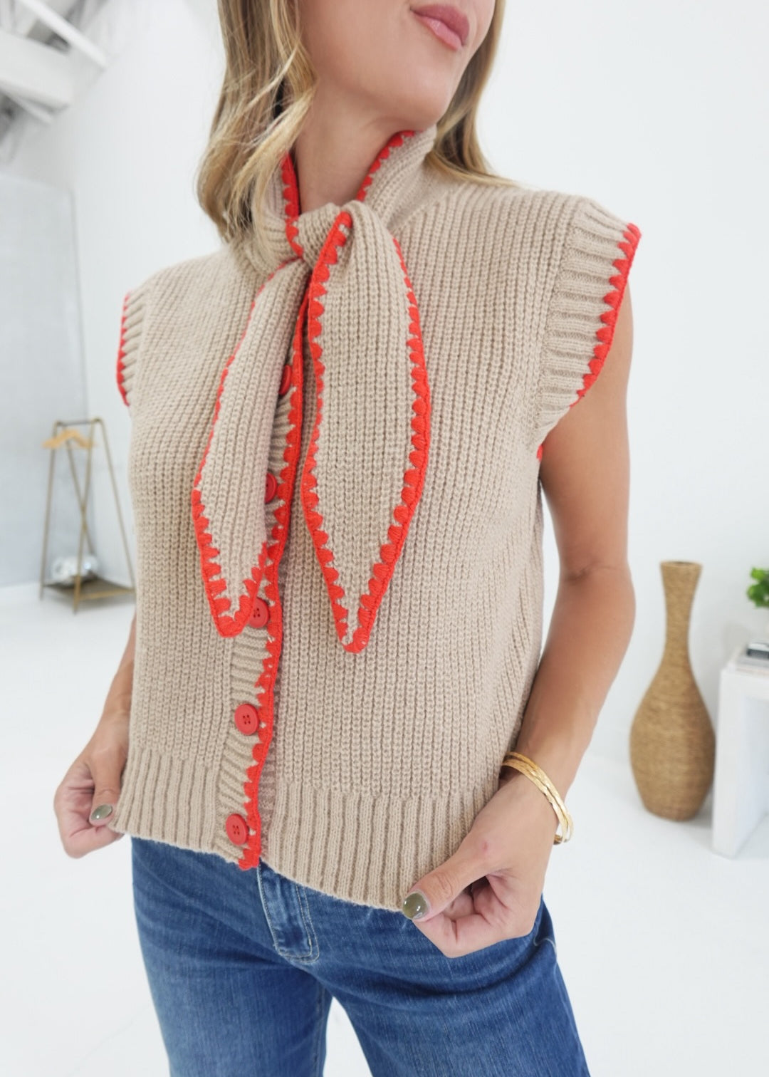 Oh So Proper Sweater - Mocha Red