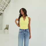 Phoebe Halter Top - Banana
