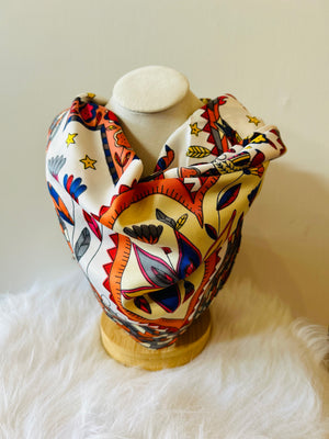 The Carousel Neck Scarf - Ivory
