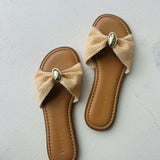 Maeva Raffia Slide