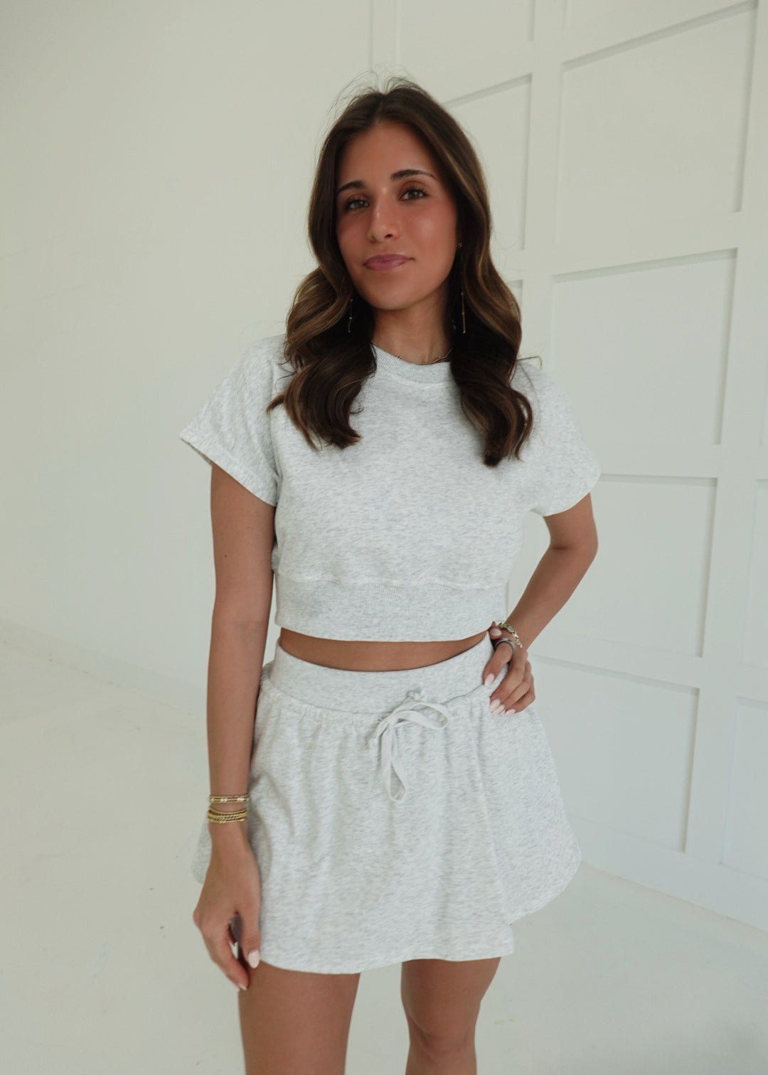 Tag In Skort Set - Melange