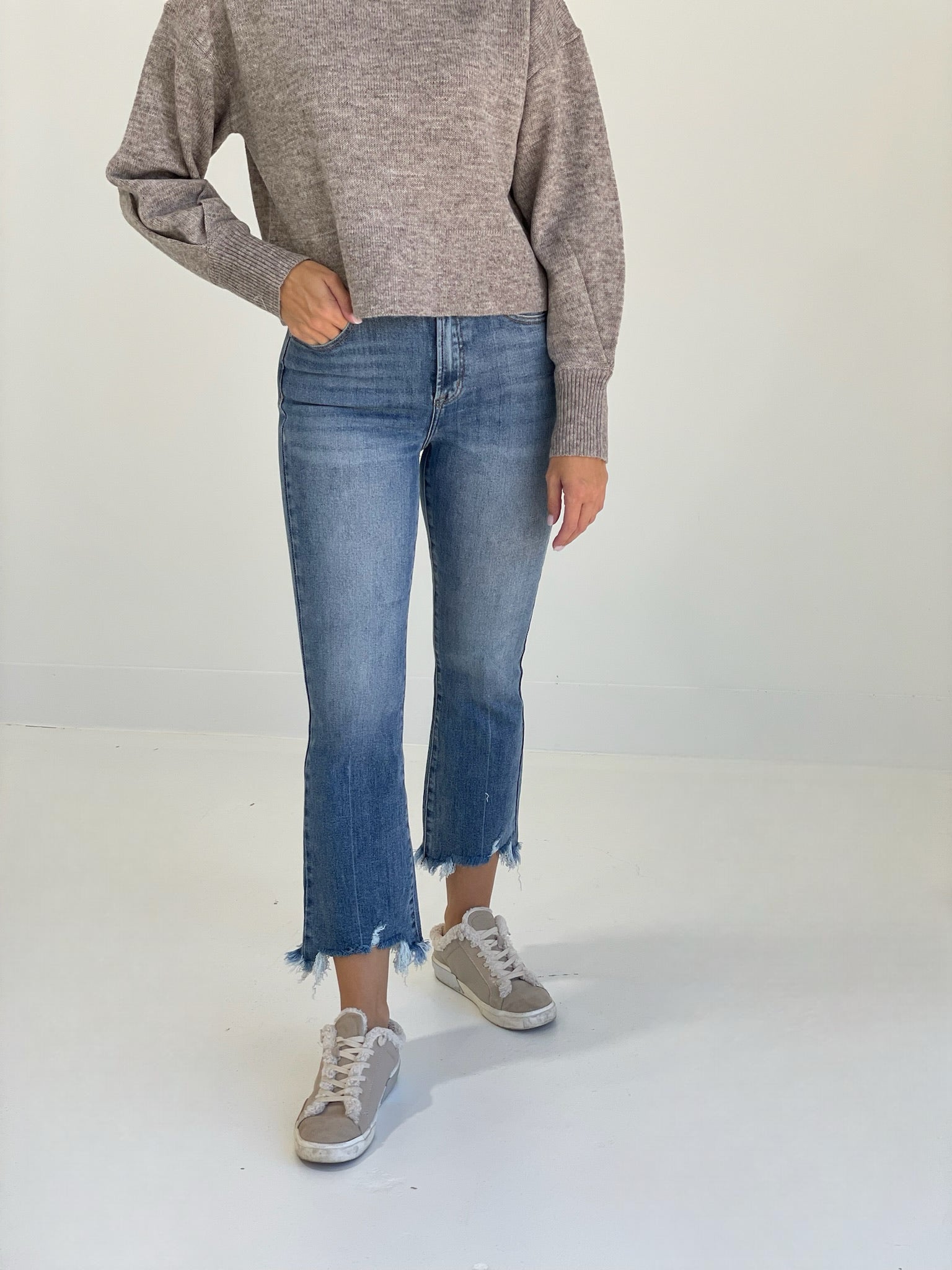 Premier Crop Flare Jeans