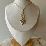 Heart + Cross Charm Necklace