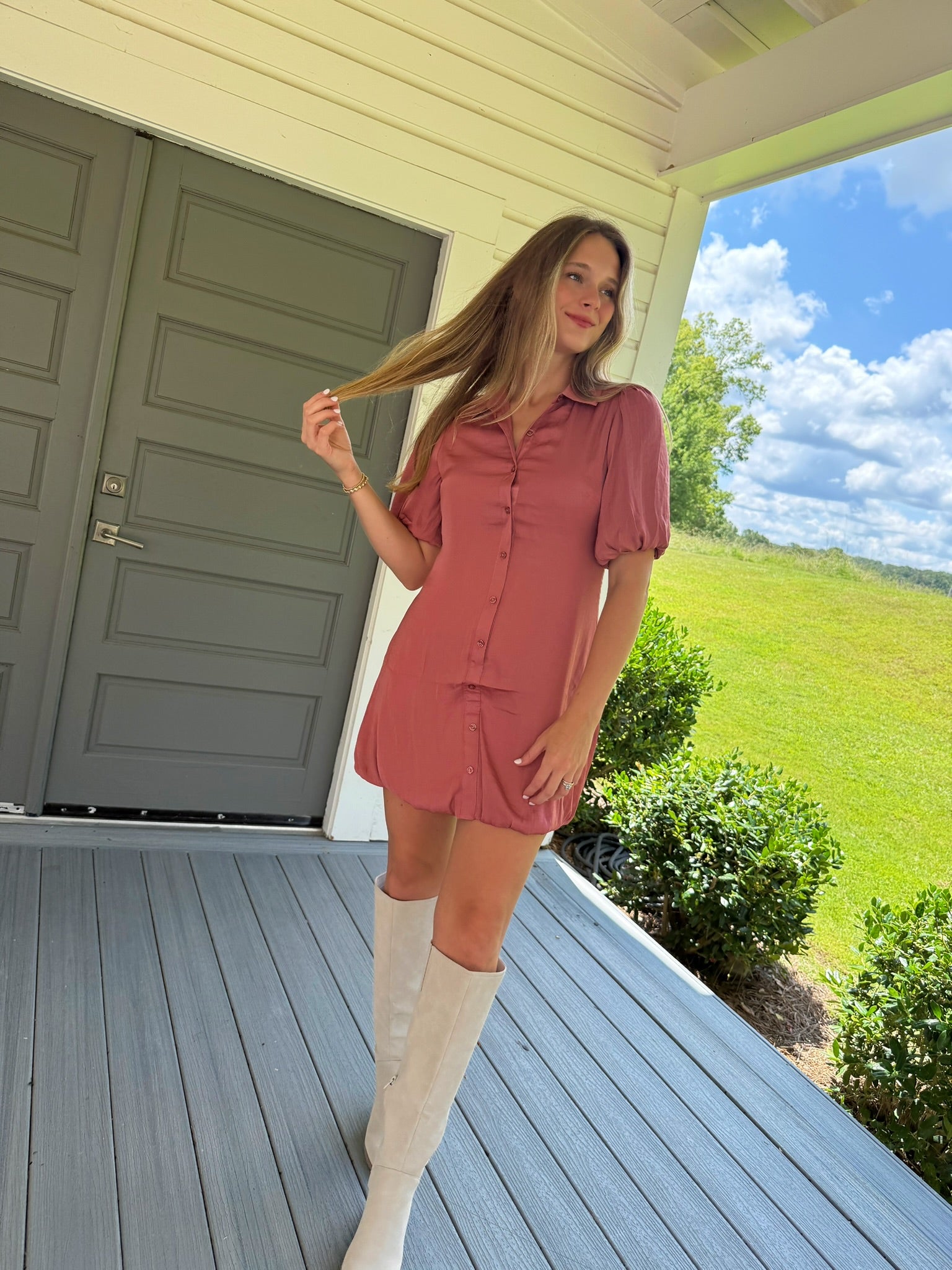 My Own World Mini Dress - Canyon Rose