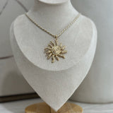 Sun Pendant Cord Necklace