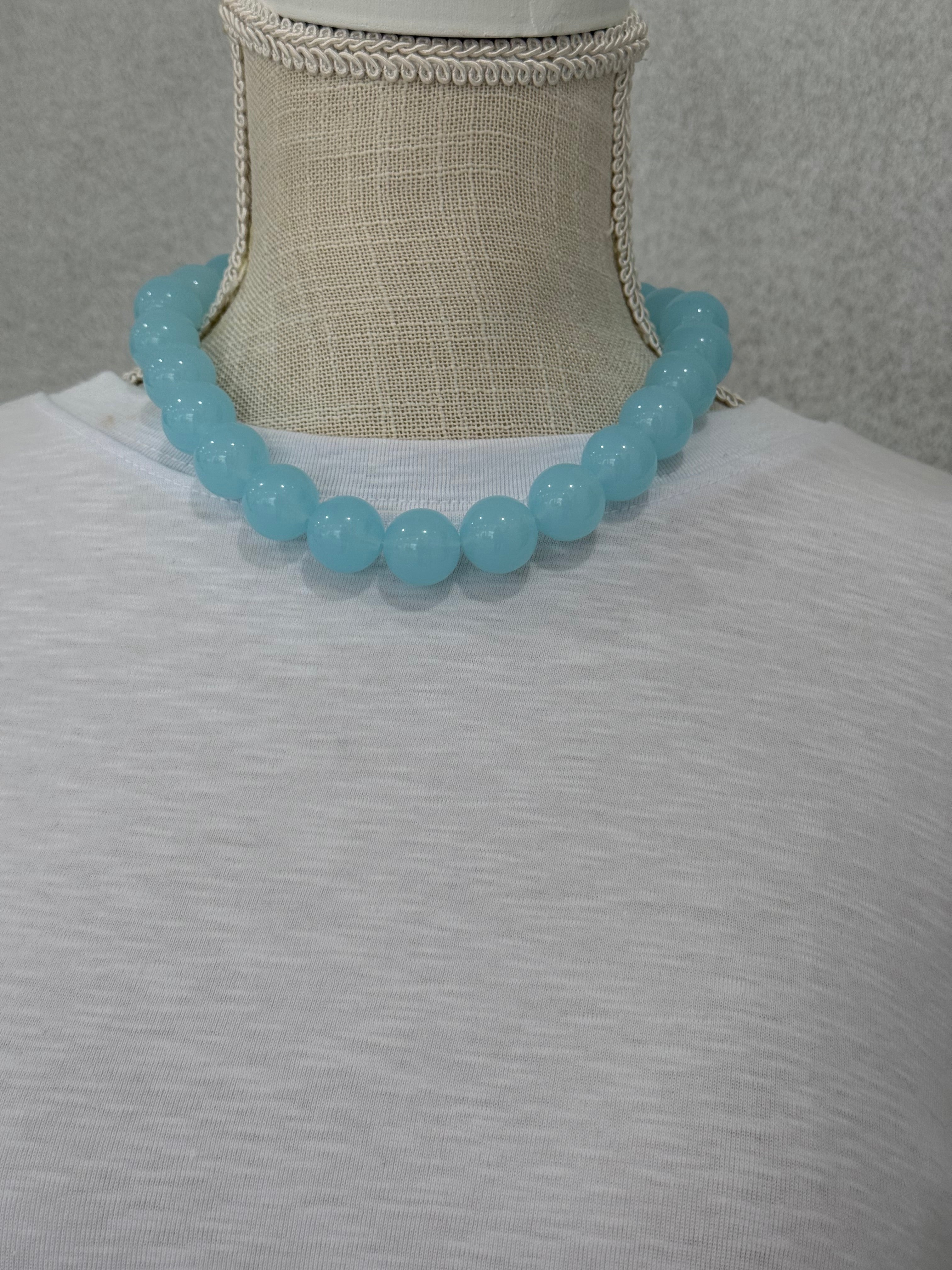 Skyblue Beaded Necklace