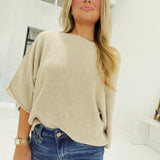 Loren One-Shoulder Top - Oatmeal