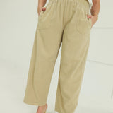 Marna Smocked Pants - Khaki