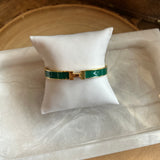 H Cuff Bracelet - Green