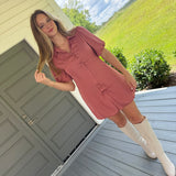 My Own World Mini Dress - Canyon Rose