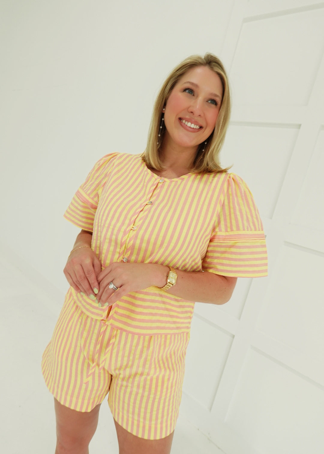 Sorbet Striped Set - Yellow Pink