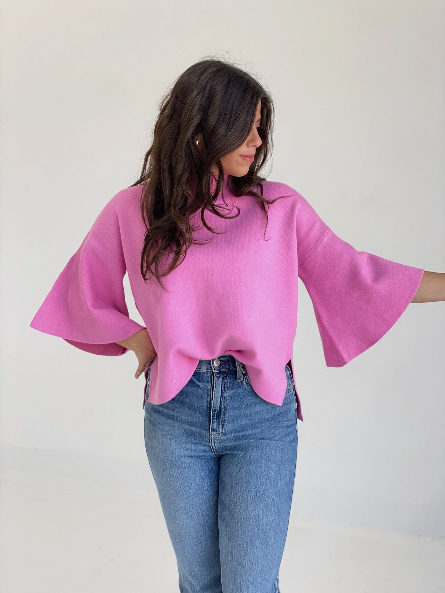 Belle's Dowry Sweater Top - Pink