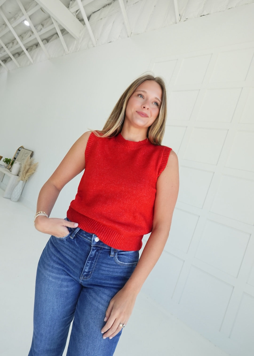 Best Is Now Sweater - Red