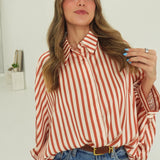 Layson Striped Blouse - Camel