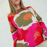 Matron Floral Sweater - Olive Mix