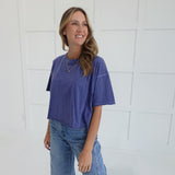 Boxy Acid Wash Tee - Marlin
