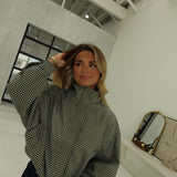 Twist on Gingham Jacket - Green