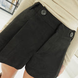 Jess Suede Shorts - Black