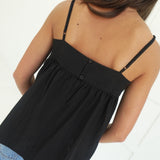 Buckle Down Top - Black