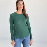 WOFFle Long Sleeve Top - Dark Green