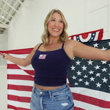 Americana Cami Top - Navy