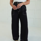 Caldwell Belted Pants - Black