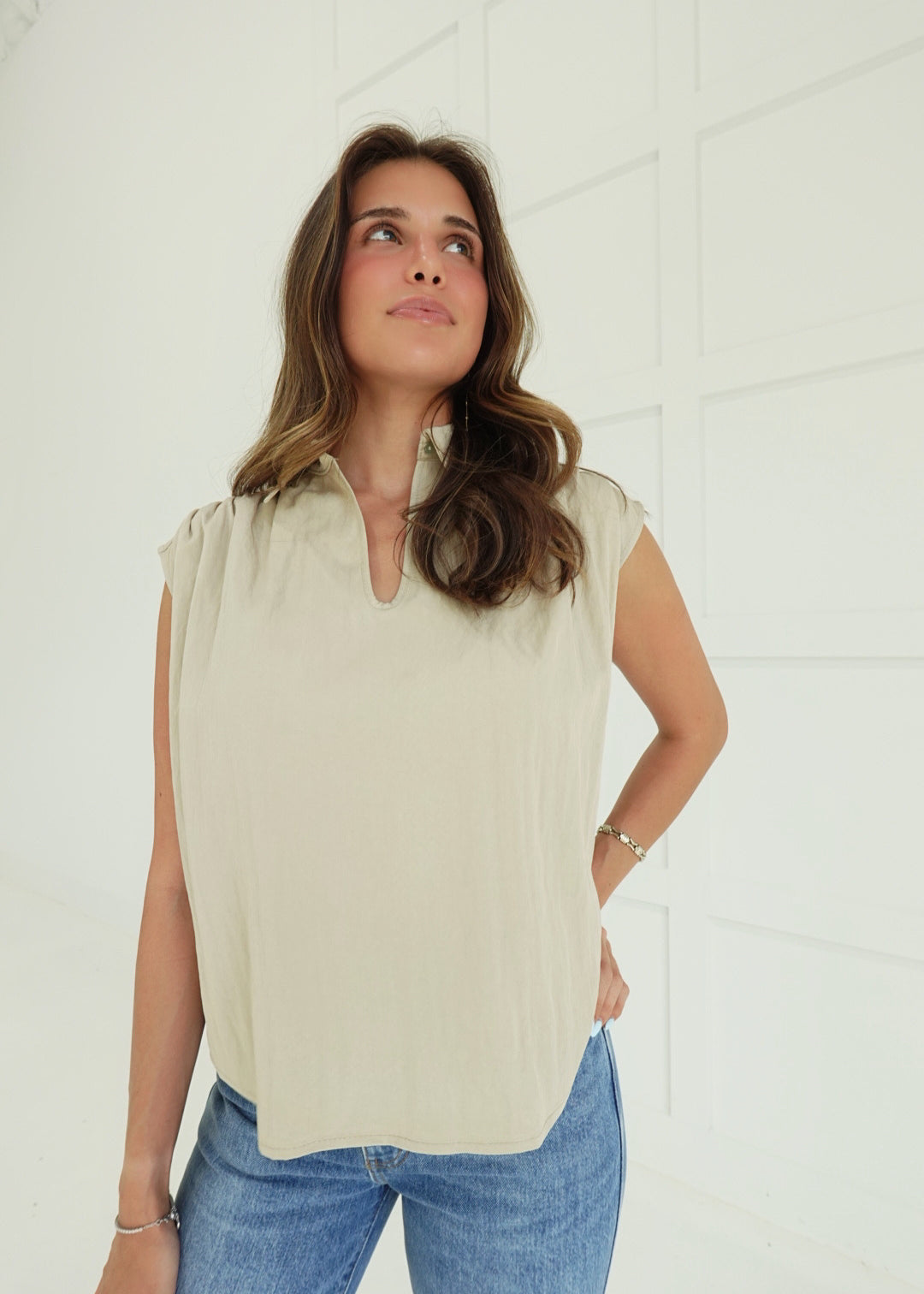 Jordana Blouse - Taupe