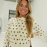 Winne Polkadot Cardi - Cream