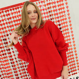 Side Quest Sweater - Ruby