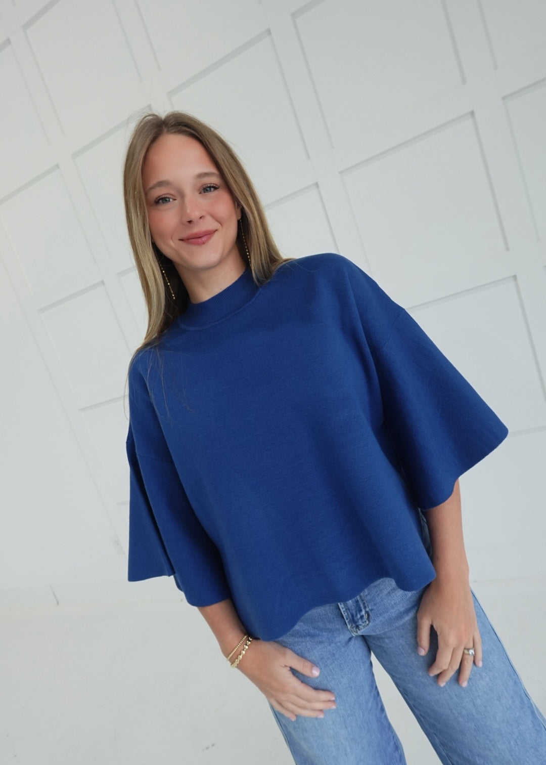 Belles Dowry Sweater - Classic Blue
