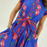 Tulips Talk Mini Dress - Royal