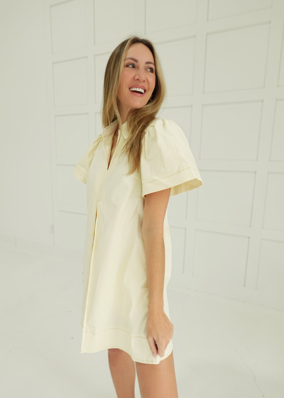 Rosalie Mini Dress - Butter Yellow