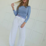 Sneakin' In Contrast Pants - Grey