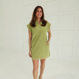 Sully Scalloped Dress - Sage
