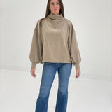 Abbott Mock Neck Top - Taupe