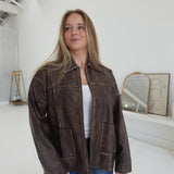 Wild Side Leather Jacket - Brown