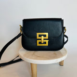 Flap Crossbody Purse - Black