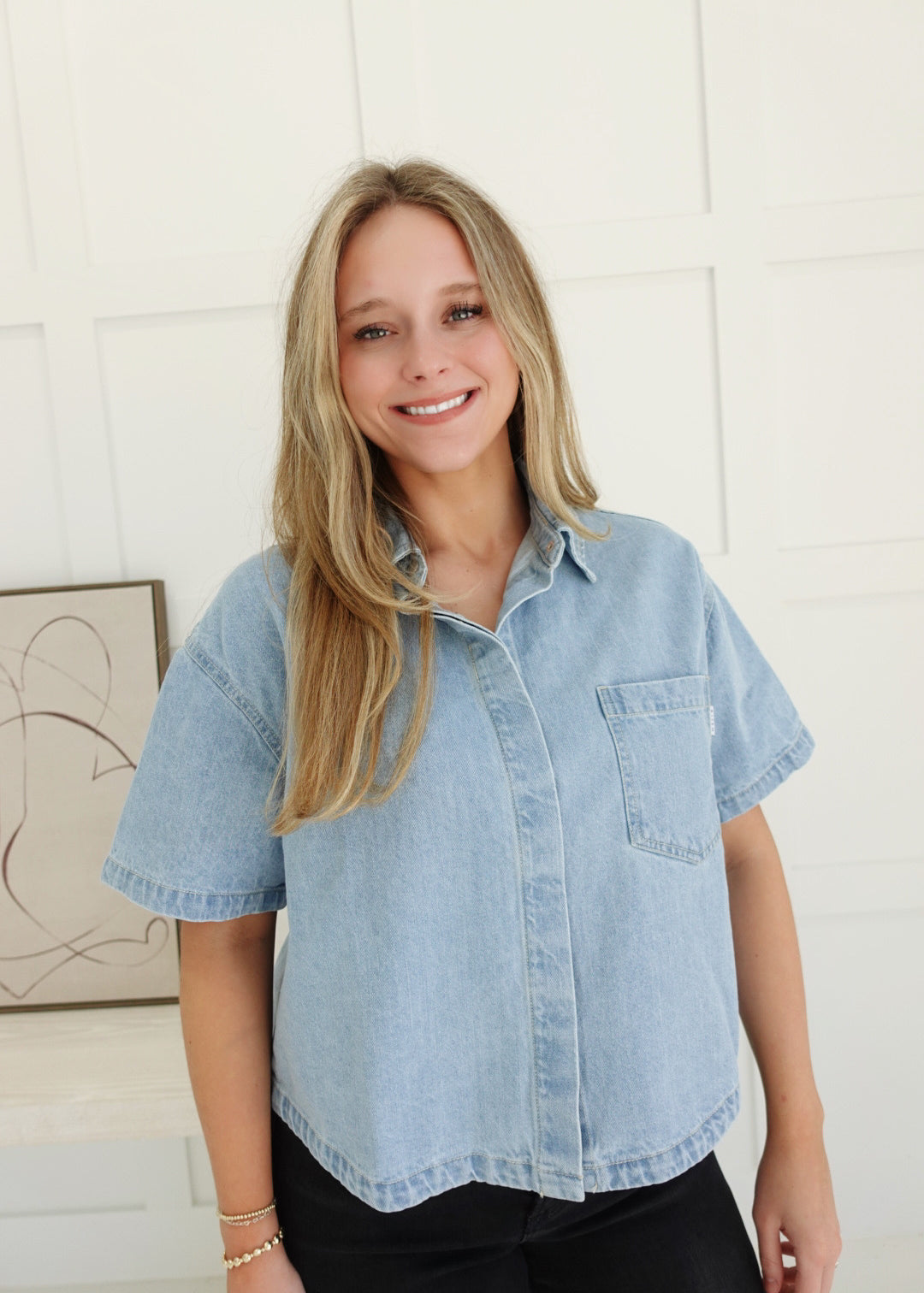 Carrol Denim Top