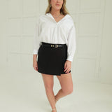 Naomi Belted Skort - Black