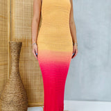 Sunset Beauty Crochet Midi Dress