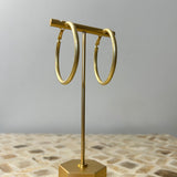 Medium Vintage Gold Hoops - Gold