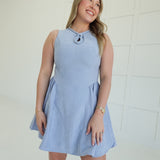 Tilly Mini Dress - Dusty Aqua