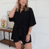 Swindled Flowy Romper - Black