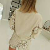 Sosie Embroidered Set - Ivory