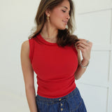 Essentials Seam Tank - Red