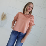 Braswell Twist Detail Top - Clay
