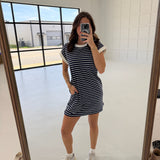 Agenda Is Comfort Dress - Navy