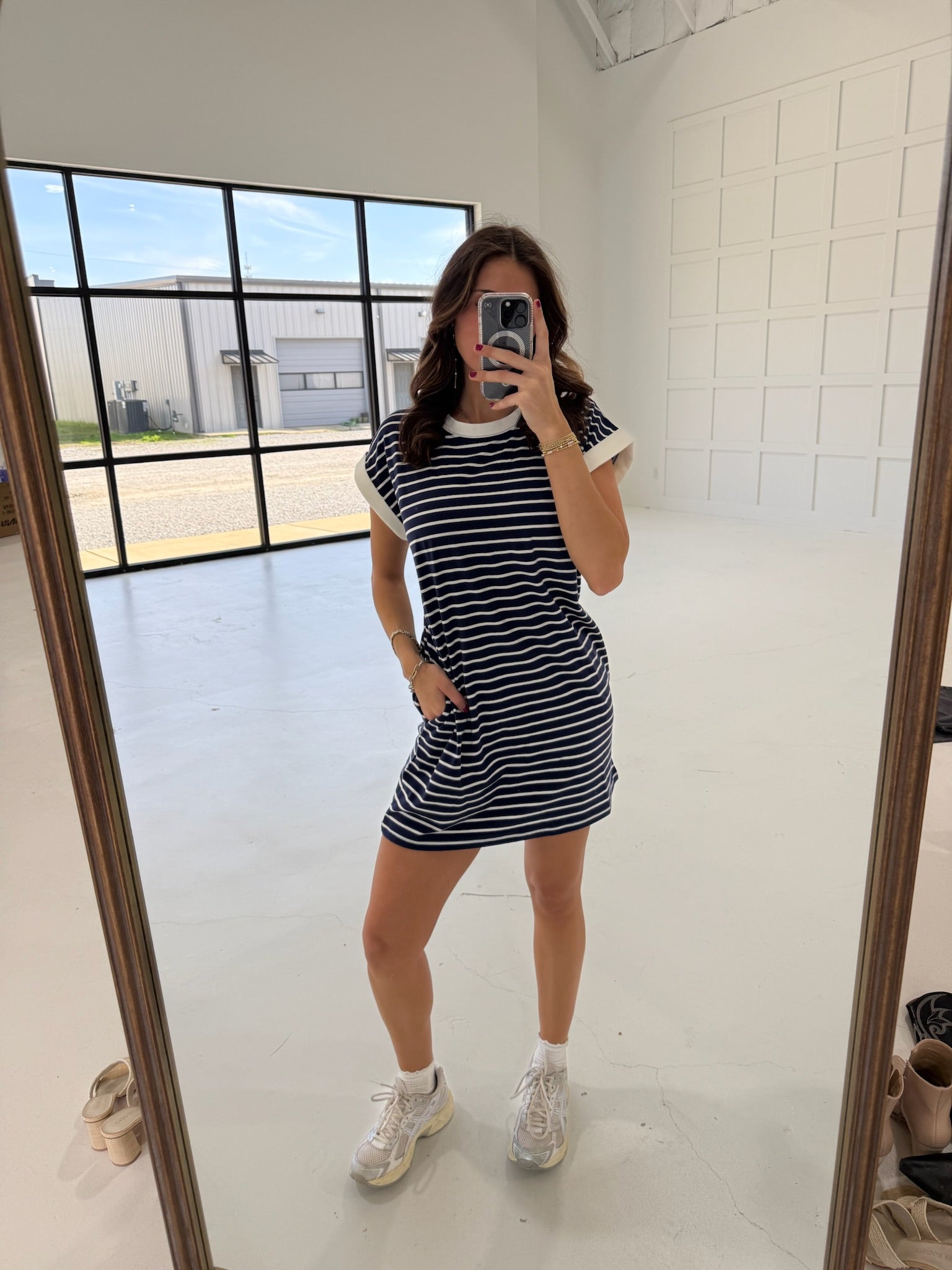 Agenda Is Comfort Dress - Navy