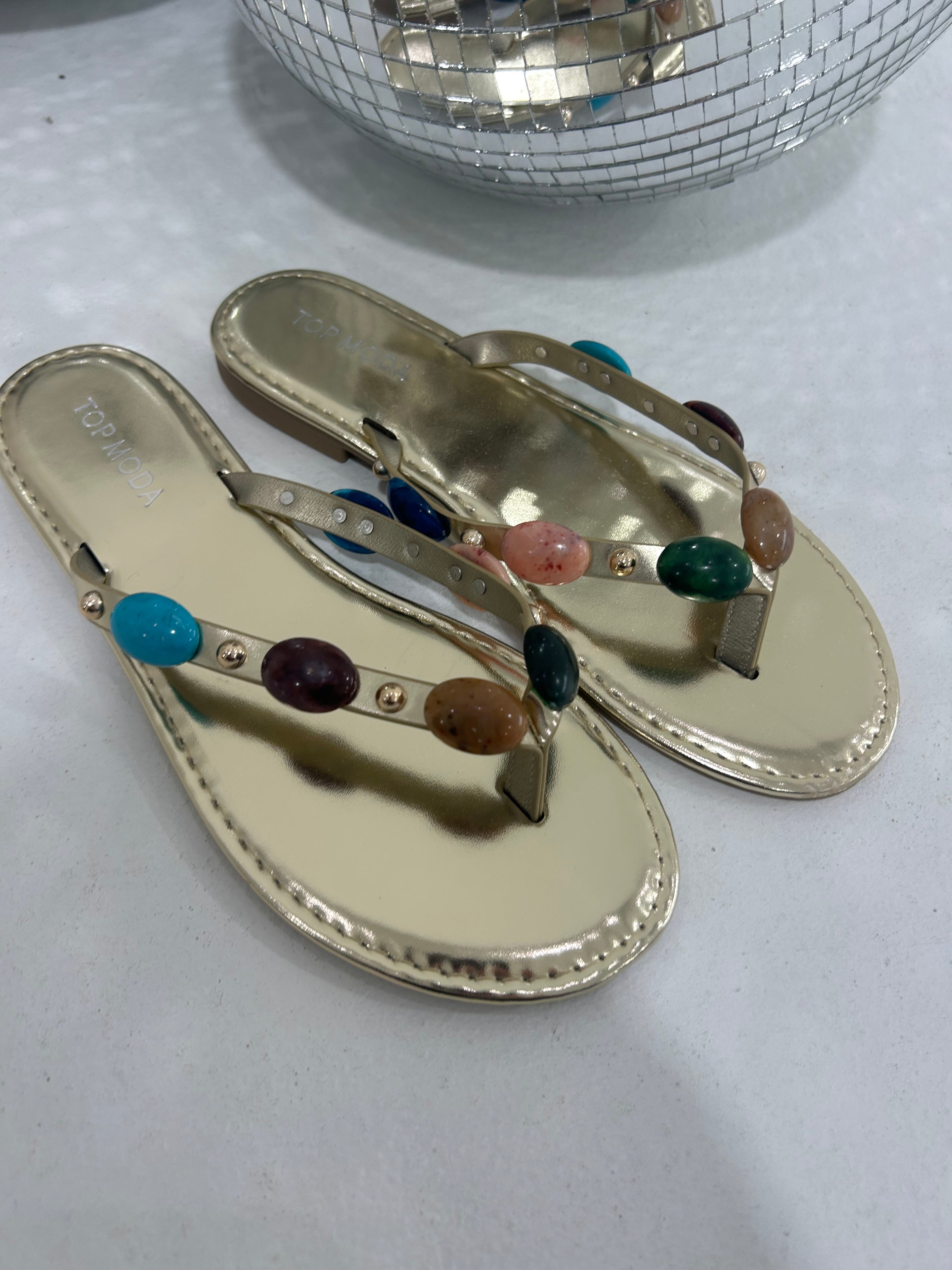 Crystal Cove Sandal - Gold/Metallic