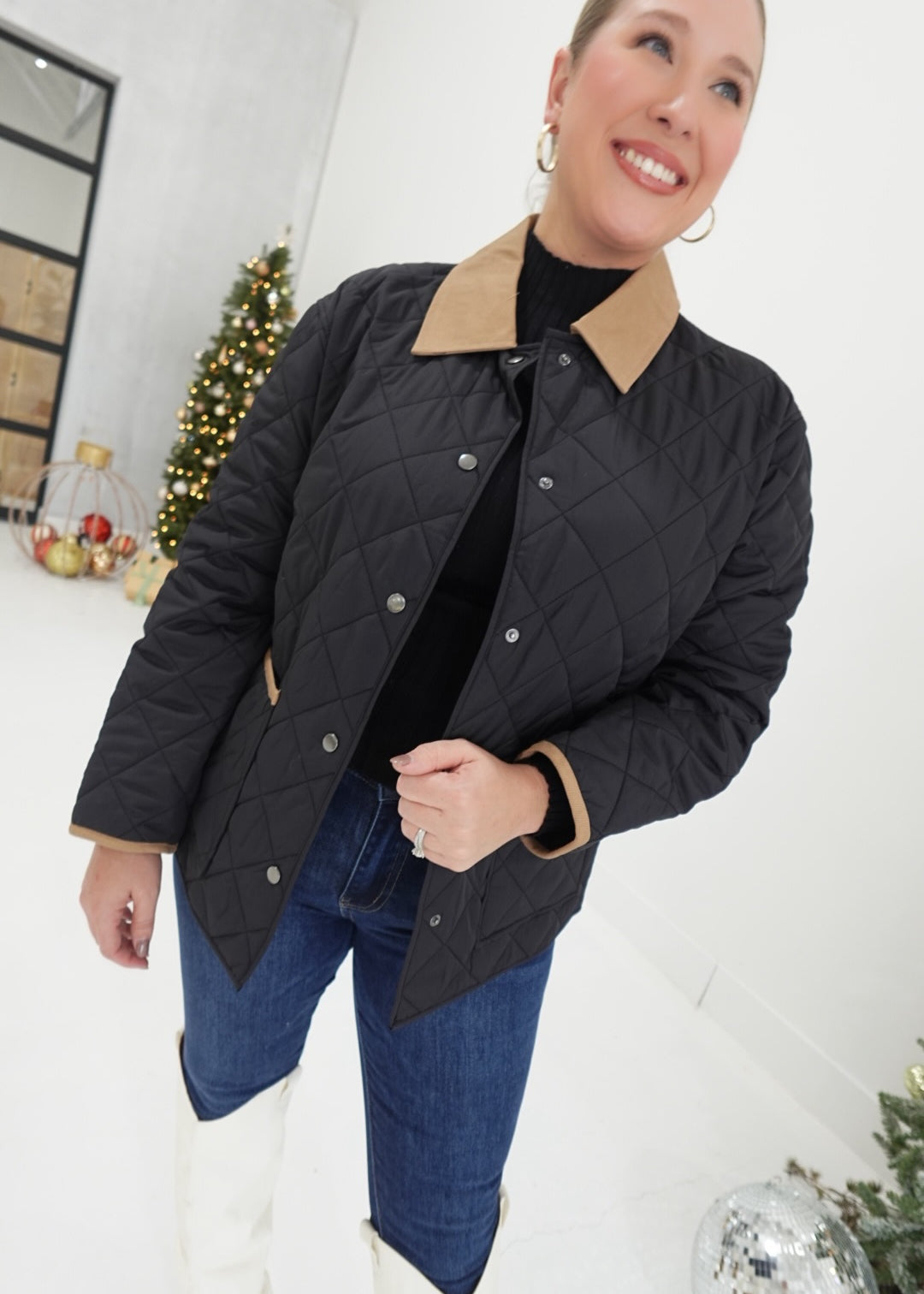 Blue Collar Quilted Jacket - Black
